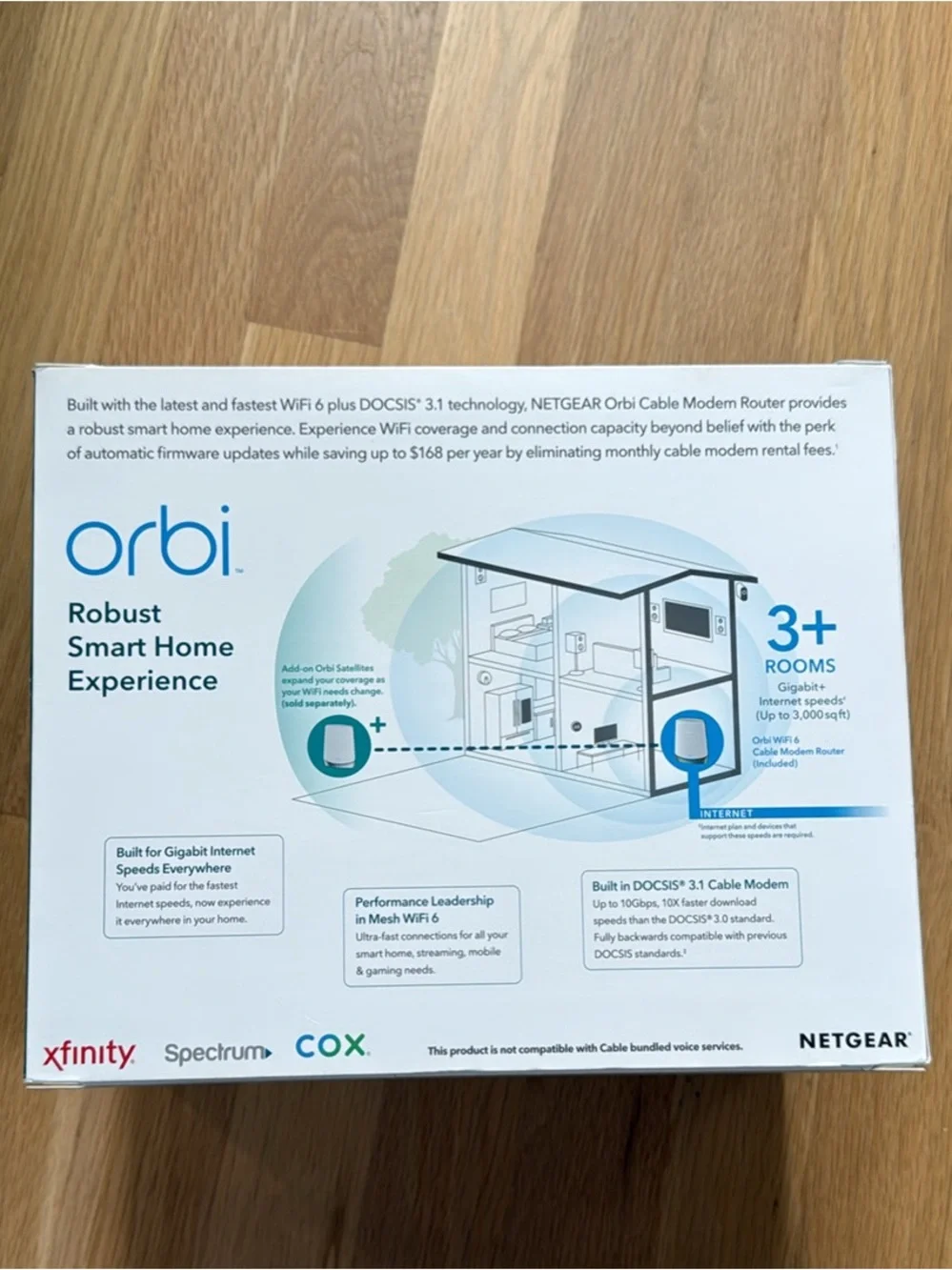 NETGEAR Orbi AX4200 White Modem Router Combo - Picture 3 of 4